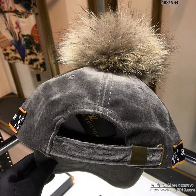 LV與supreme聯名秋冬款 時尚百搭絲絨棒球帽 6881934 LLWJ5817